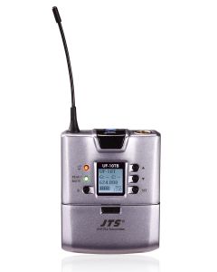 Emetteur sans fil UHF de poche, PLL, multi-fréquences, 624-694 MHz, avec micro cravate - JTS