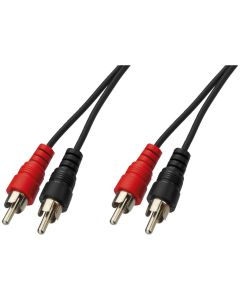 Cordon audio stéréo, 2 x 2 RCA mâle, 0,50 m