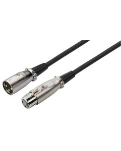 Cordon audio XLR mâle / XLR femelle, 6 m, noir