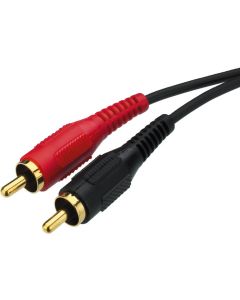 Cordon audio stéréo, 2 x 2 RCA mâle, dorées, 1,20 m