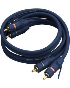 Cordon audio stéréo, 2 x 2 RCA mâle, bleu, 0,80 m