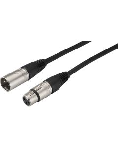 Cordon audio XLR mâle / XLR femelle, 2 m, noir - NEUTRIK