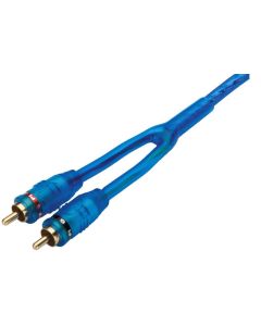 Cordon audio stéréo, 2 x 2 RCA mâle, 1,50 m, bleu