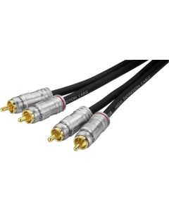 Cordon audio stéréo, 2 x 2 RCA mâle, 50 Ω, 3 m, HQ