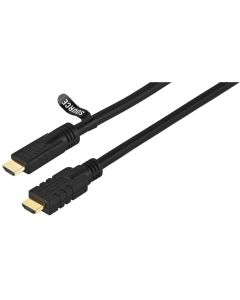 Cordon HDMI High Speed, 25 m, noir, avec répéteur