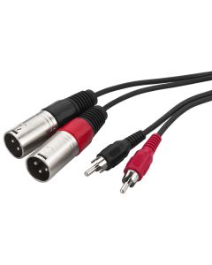 Cordon audio 2 x RCA mâle / 2 x XLR femelle, 3 m