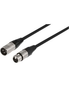 Cordon audio XLR mâle / XLR femelle, 10 m, noir - REAN