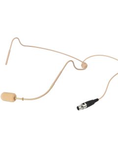 Micro serre-tête électret, cardioïde, beige, mini, XLR 4P