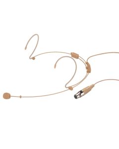 Micro serre-tête back-électret, omnidirectionnel, beige, mini XLR 3P