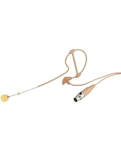 Micro serre-tête back-électret, omnidirectionnel, beige, mini XLR 3P