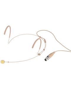 Micro serre-tête back-électret, omnidirectionnel, beige, mini XLR 3P