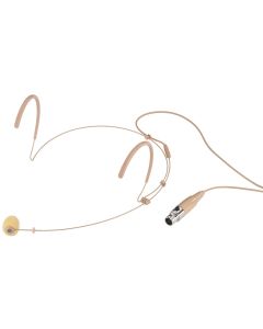 Micro serre-tête back-électret, cardioïde, beige, mini XLR 3P