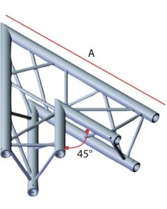 Structure aluminium triangulée, 2 departs, 45°