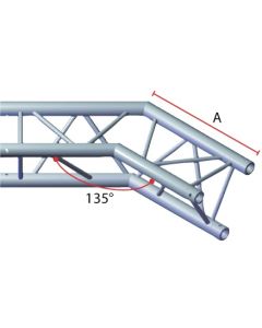 Structure aluminium triangulée, 2 departs, 135°