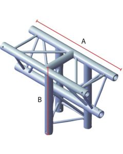 Structure aluminium triangulée, 3 departs, 90°