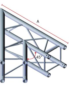 Angle 2 départs 45° pour structure carrée