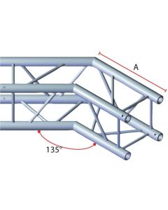 Angle 2 départs 135° pour structure carrée