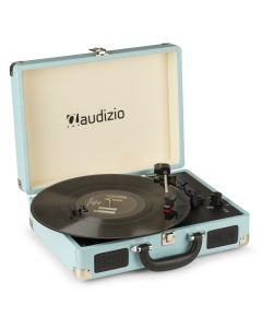 Platine disque avec entrée/sortie USB dans une valise, bleue - RP114BL