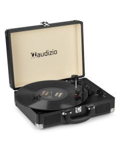 Platine disque avec entrée/sortie USB dans une valise, noire - RP114BK