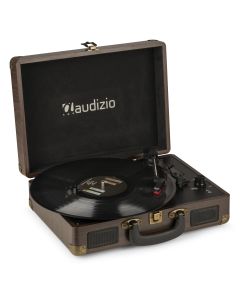 Platine disque avec entrée/sortie USB dans une valise, bois - RP114W