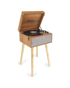 Platine disque, vintage, avec pieds, BT, USB, bois - Fremont