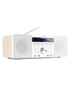 Microchaîne stéréo Hi-Fi, CD/DAB+, blanc - Prato