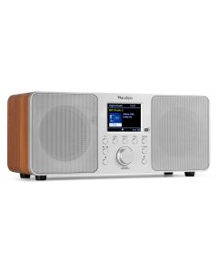 Radio Hifi DAB+, BT, FM, USB, Argent+Bois - Genua