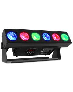 Barre à LED sur batterie, 6 x 12 W 6-en-1 RGBWA-UV, DMX sans fil - BBB612