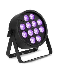 PAR à LED 12 x 10 W 6-en-1 RGBWA-UV, alu, télécommande - BAC334