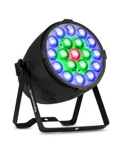 PAR à LED professionnel 19 x 15 W 4-en-1, zoom PRO RGBW, alu - BAC552Z