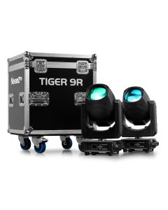 Lyre Beam 9R 260W, 20 canaux DMX, 2 pièces dans un flight-case - Tiger 9R