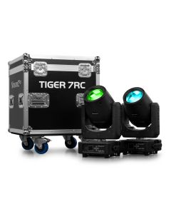 Lyre Beam 7R 230W, 20 canaux DMX, 2 pièces dans un flight-case - Tiger 7RC