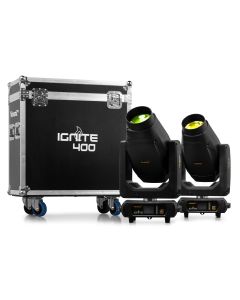 Set de lyres 3en1 Beam/Spot/Wash LED 400W CMY avec flight case - IGNITE400