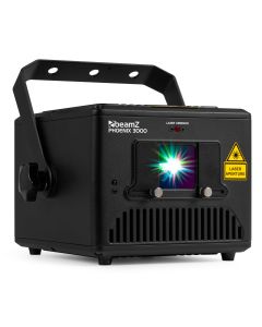 Laser 16 millions de couleurs, 3W RGB, scanner 25K, ILDA- Phoenix 3000