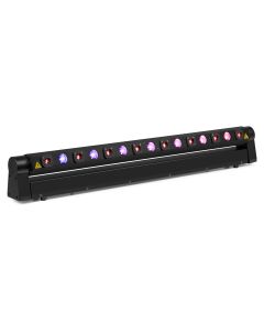 Barre à LED + lasers motorisé, 7 x 3W 4en1 + 8 lasers rouges - Hyaden