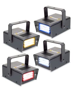 Stroboscope LED, RYBW, mini, set de 4 - BMS24SET