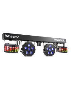 Jeu de lumière SHOWBAR 2 x Derby et 2 x PAR, sur batterie - SB02