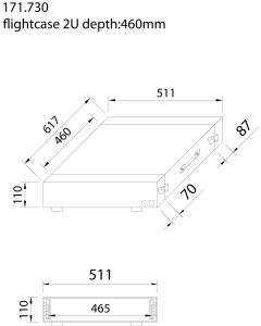 Flightcase 19", 2 U - PD-F2U