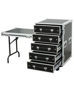 Flightcase 19", rack, 5 tiroirs + table - PD-FA6