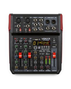 Table de mixage 6 canaux, BT/DSP/USB avec multi-effets - VM-KG06