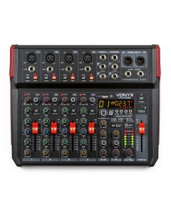 Table de mixage 8 canaux, BT/DSP/USB avec multi-effets - VM-KG08