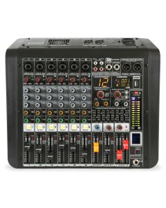 Table de mixage amplifiée 2 x 200 W, 6 canaux, multi-effets, BT - PDM-M604A