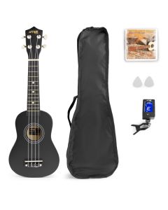 Pack Ukulele 21", set, noir - UKEY