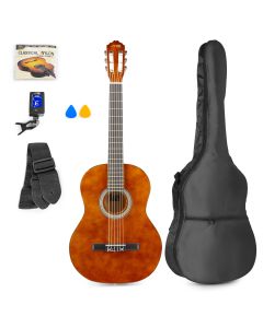 Pack guitare classique SoloArt, naturel foncé