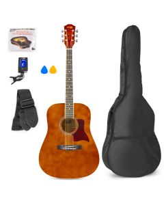 Pack guitare SoloJam Western, naturel foncé