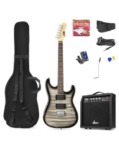 GigKit Pack guitare électrique Rock, effet matelassé, noire