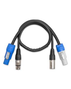 Cordon combiné DMX Power B - XLR mâle / Connecteur Power A - XLR femelle 0.5 m - CX06-0.5