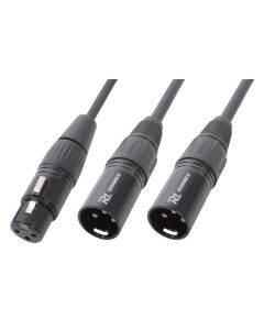 Cordon audio XLR en Y, 1 x XLR femelle / 2 x XLR mâle, 0,5 m - CX140