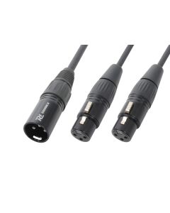 Cordon audio XLR en Y, 1 x XLR mâle / 2 x XLR femelle, 0,5 m - CX142