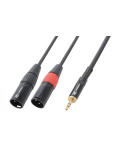 Cordon audio 2 x XLR mâle / jack 3,5 mâle stéréo, 1,5 m - CX70-1